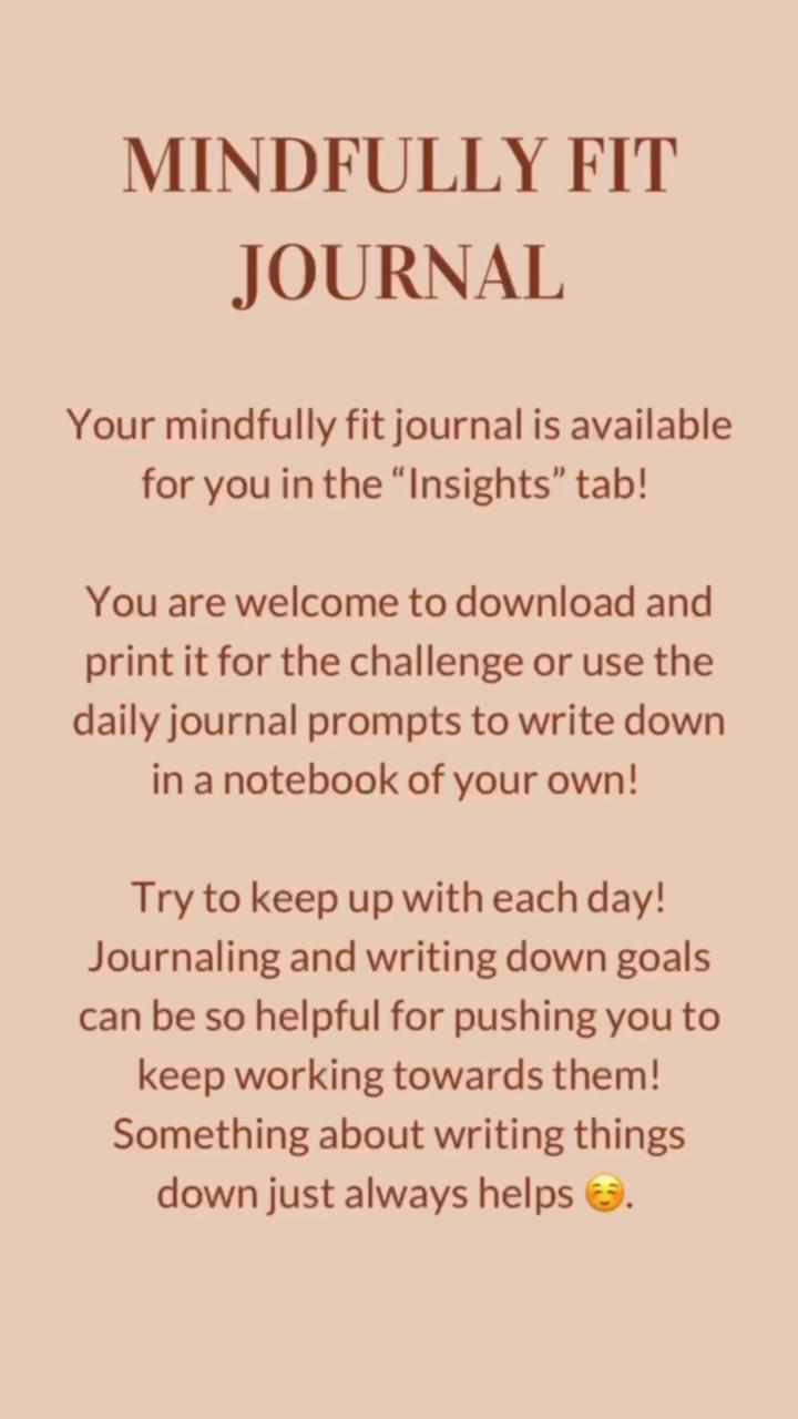 Mindfully Fit Journal