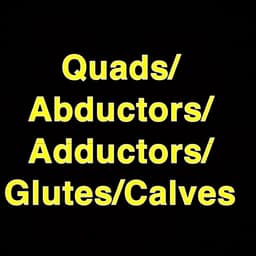 Quads/Abd/Add/Glutes